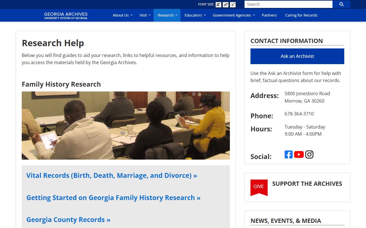 Richmond County Clerk of Superior State and Juvenile Court Georgia Archives divorce file guidance