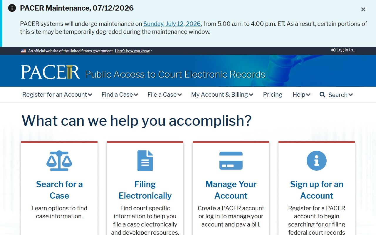 Richmond County court dockets PACER federal records system