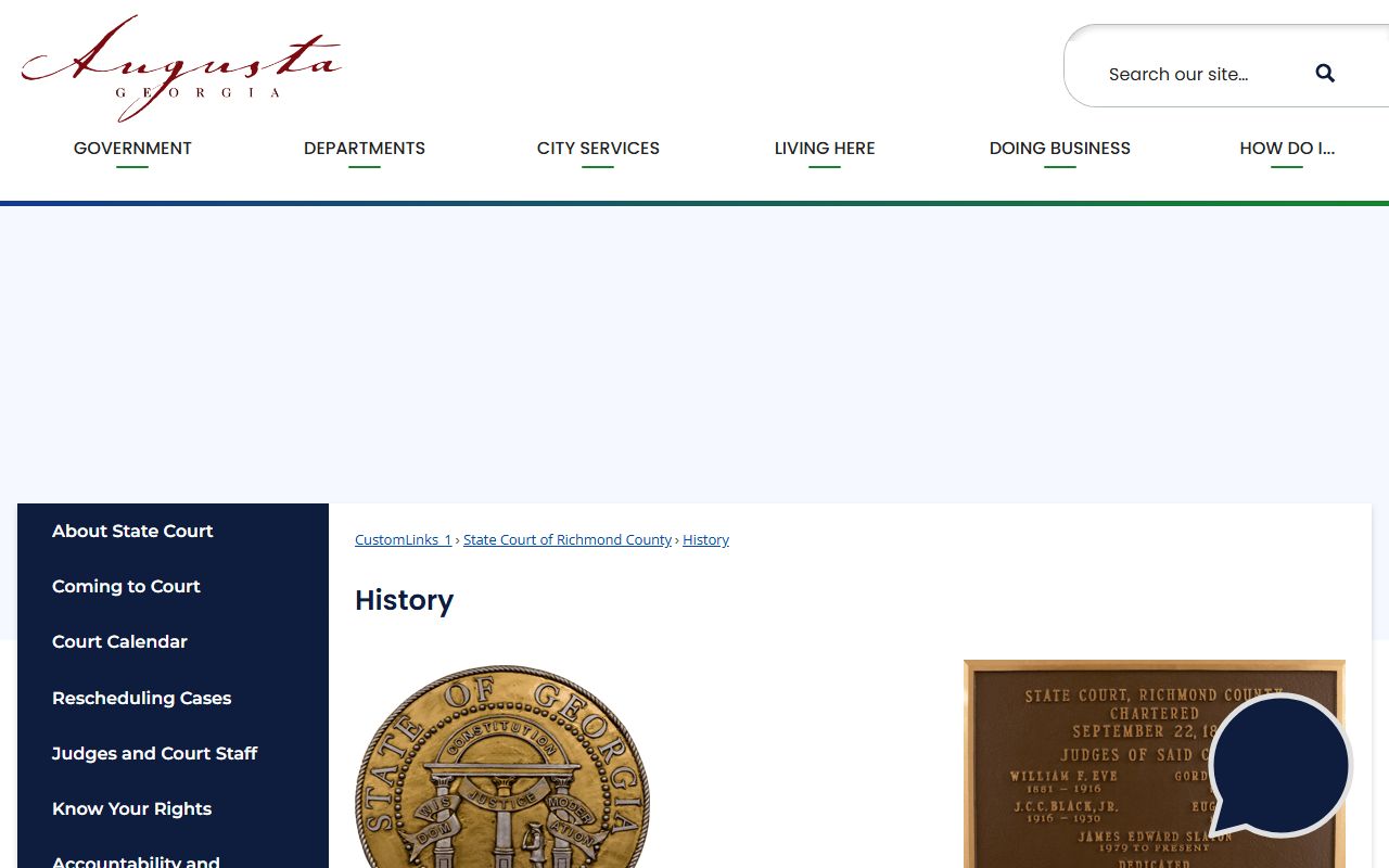 Richmond County Superior Court and State Court history