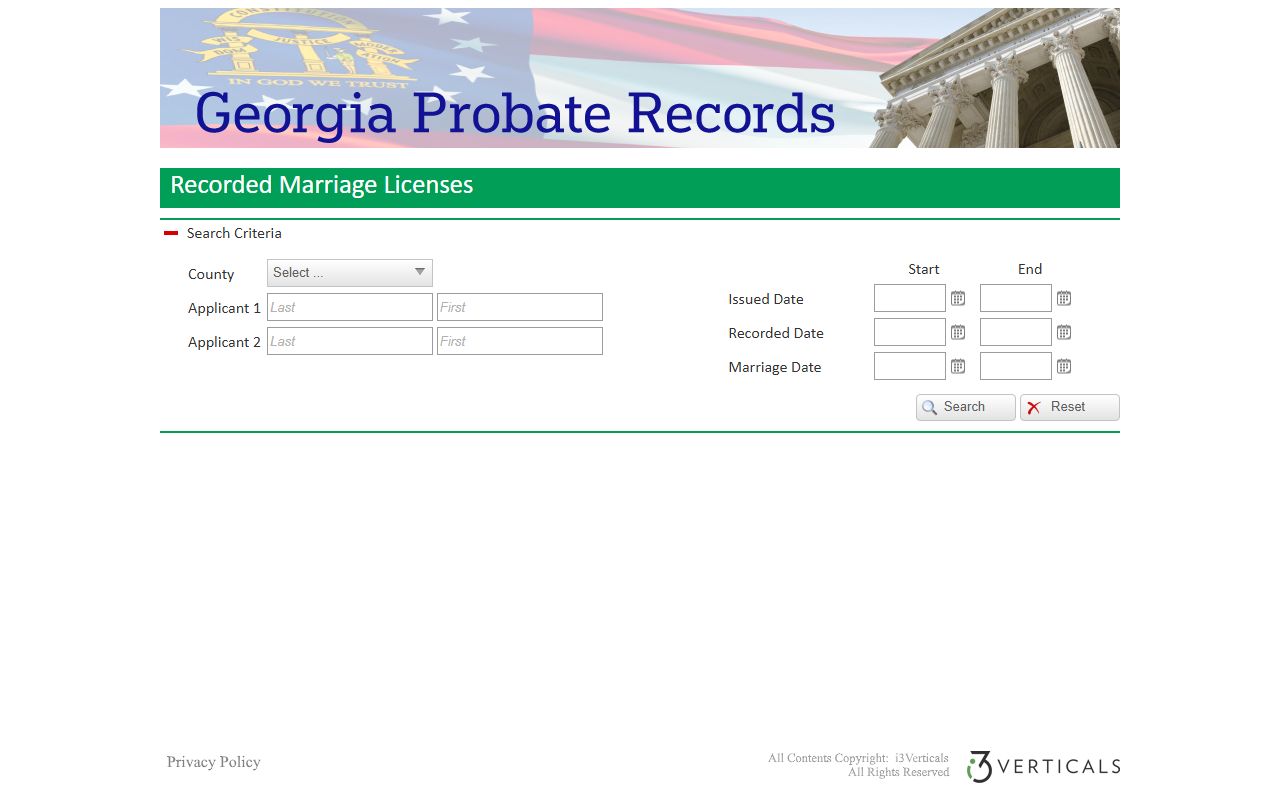 Richmond County marriage records Georgia Probate Records marriage search