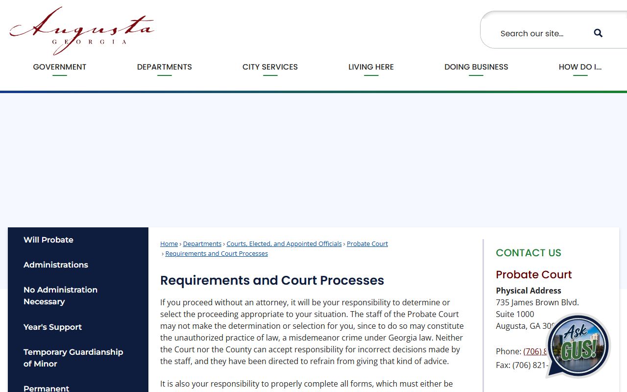 Richmond County probate records requirements and court processes