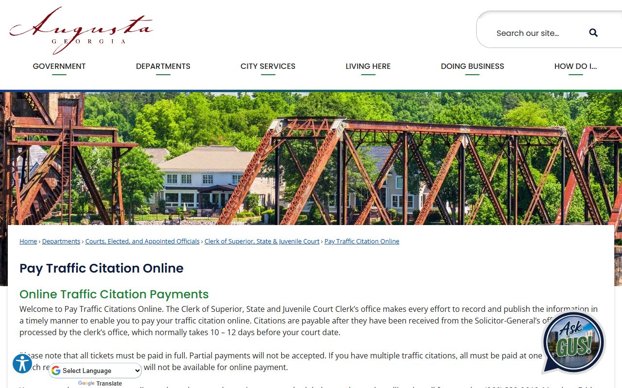 Richmond County traffic court records pay traffic citation online instructions